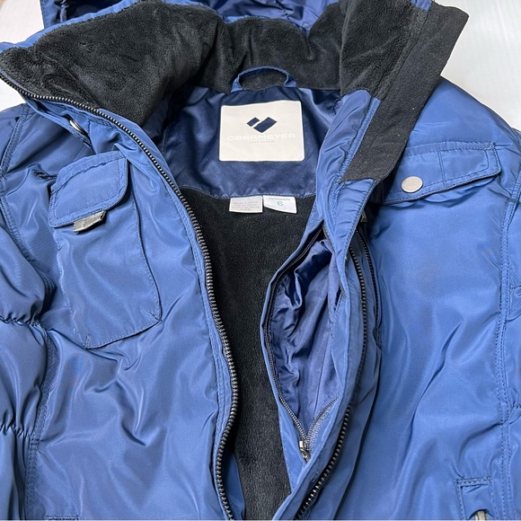 OBERMEYER Leighton Insulated Hooded Ski Jacket Navy Blue Women's Size 6 - Picture 11 of 16